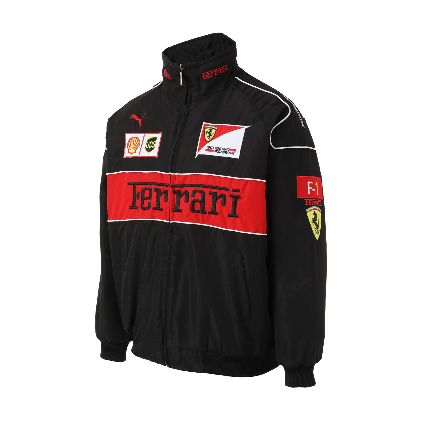 Retro F1 Racing Jacket - Black