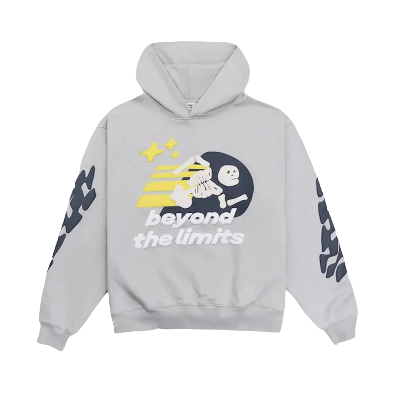 BROKEN PLANET MARKET BEYOND THE LIMITS HOODIE STONE GREY HYPCOURT