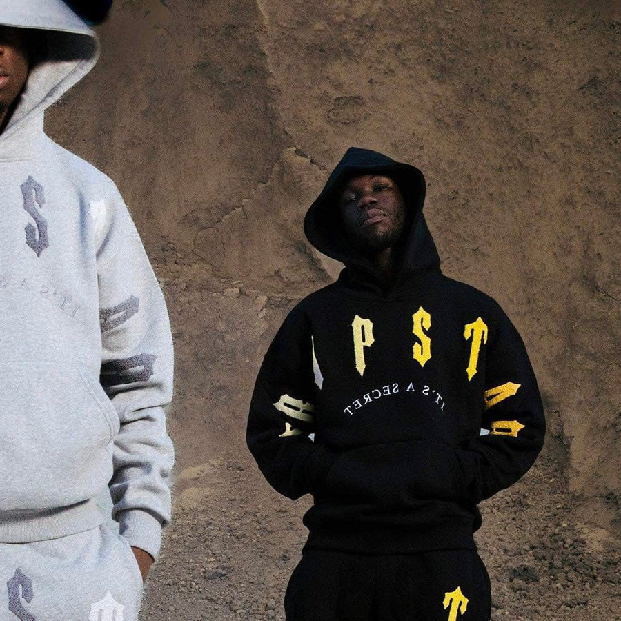 Trapstar Irongate Arch Chenille 2.0 Hooded Tracksuit - Black/Yellow