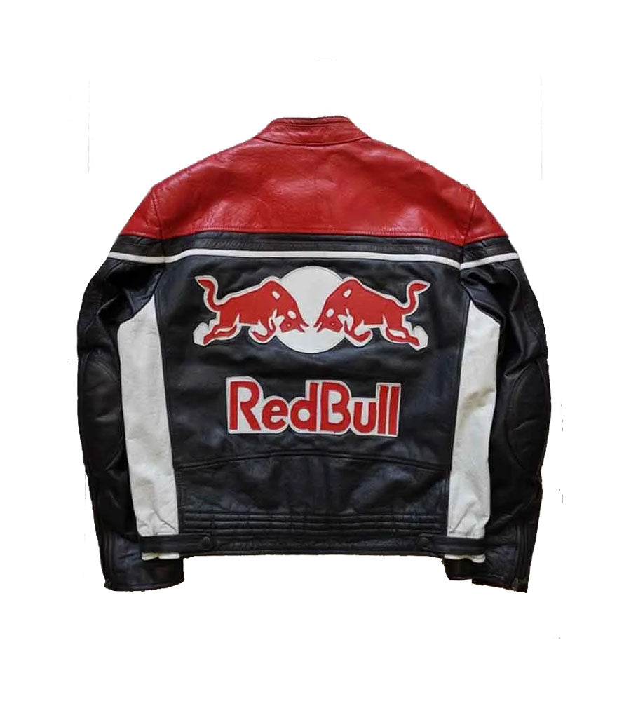 Redbull F1 Racing Leather Jacket Harley Red