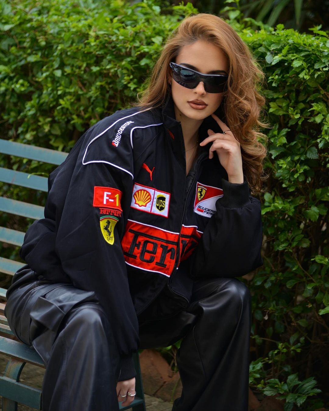 Retro F1 Racing Jacket - Black