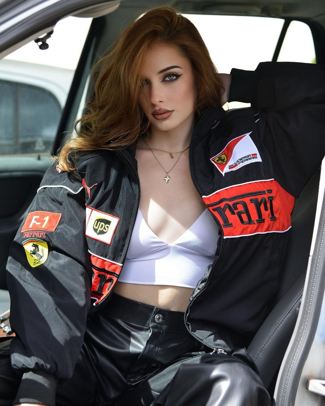Retro F1 Racing Jacket - Black