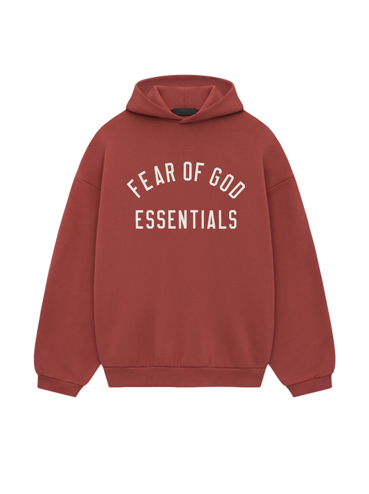 Fear of God ESSENTIALS Fleece Hoodie - Red