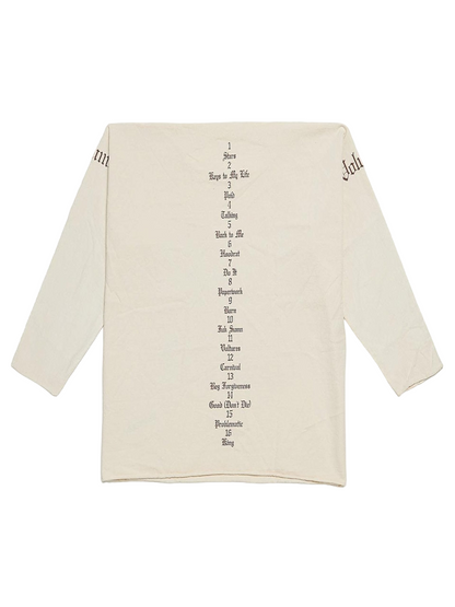 YZY Vultures Cream Printed Longsleeve