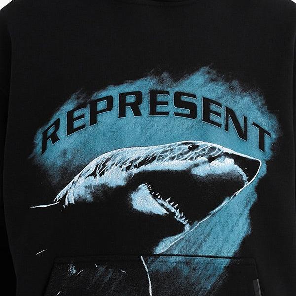 Represent Shark Hoodie Black