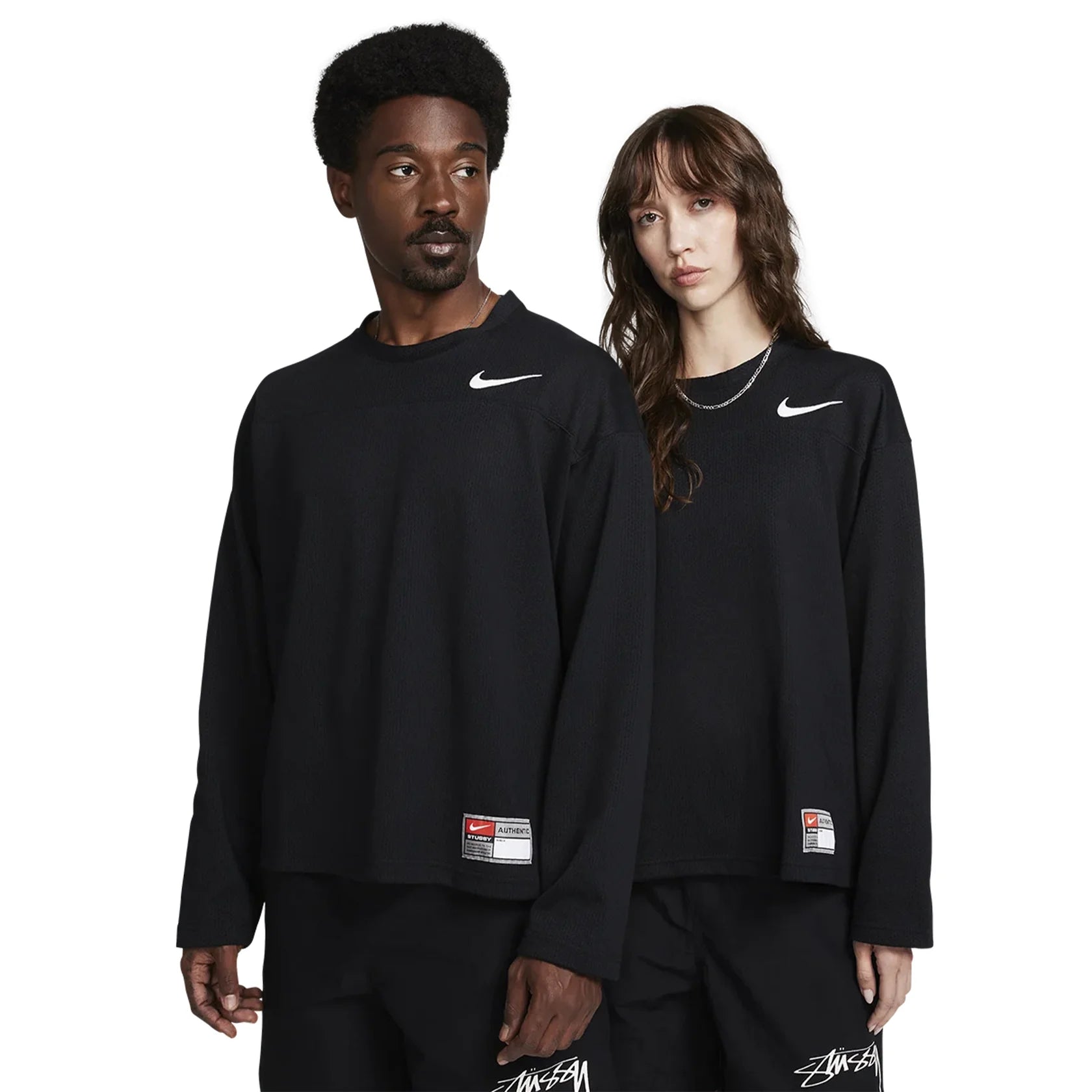 Nike x Stussy Long Sleeve Mesh Jersey Black – HYPCOURT Nike x Stussy Long Sleeve Mesh Jersey Black – HYPCOURT