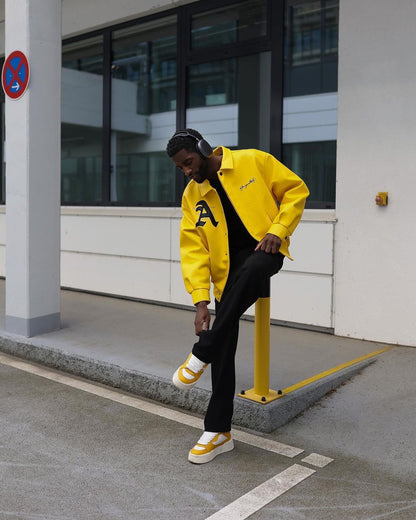 A FEW GOOD KIDS Yellow Leather Jacket