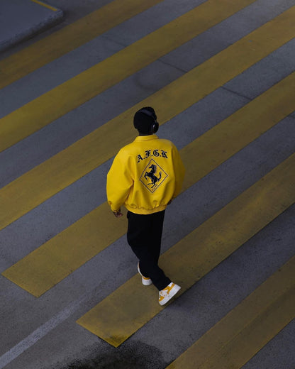 A FEW GOOD KIDS Yellow Leather Jacket