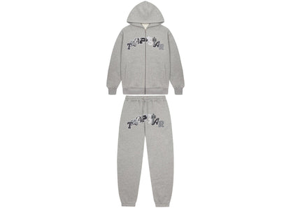 Trapstar Wildcard Chenille Hoodie Tracksuit Grey Monochrome