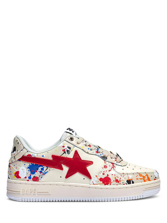 A Bathing Ape Bapesta Low - 'Paint Splatter - Ivory'