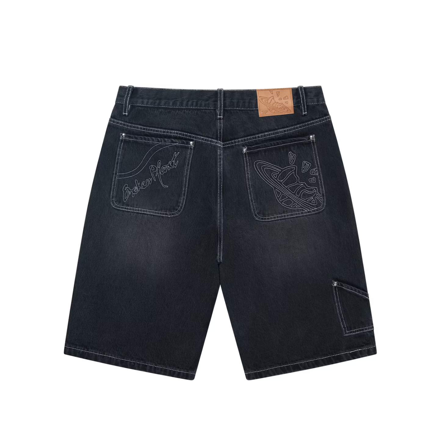 Broken Planet Denim Shorts Washed Black