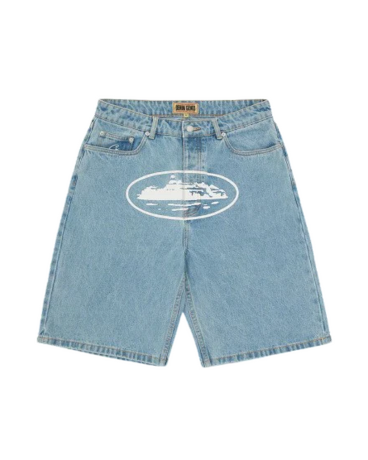 Corteiz OG Denim Shorts Sky Blue