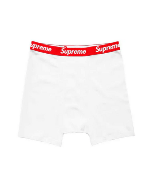 SUPREME HANES BOXER BRIEFS (SINGLES) 'White'