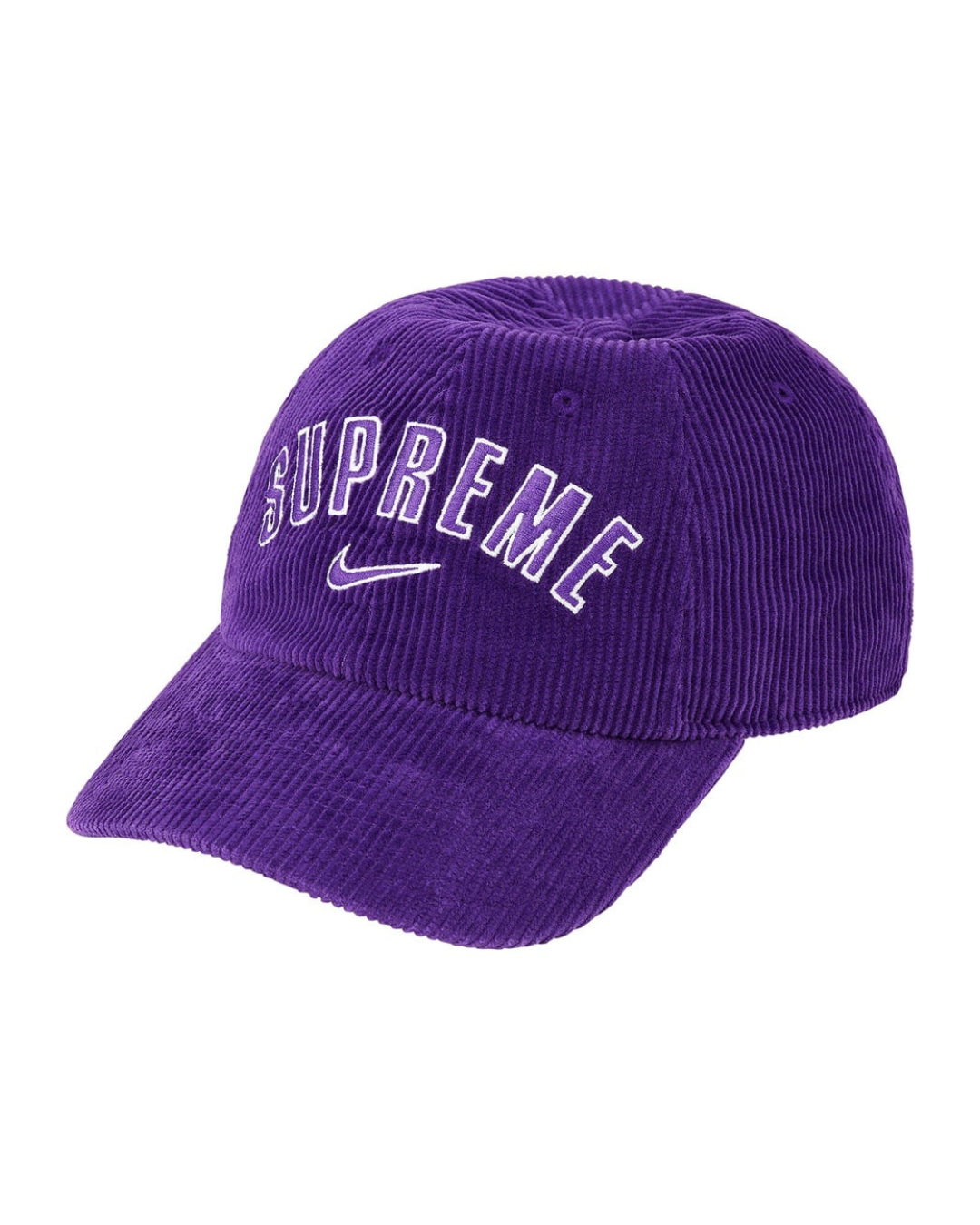 Supreme x Nike® Arc Corduroy 6-Panel Hat - Purple