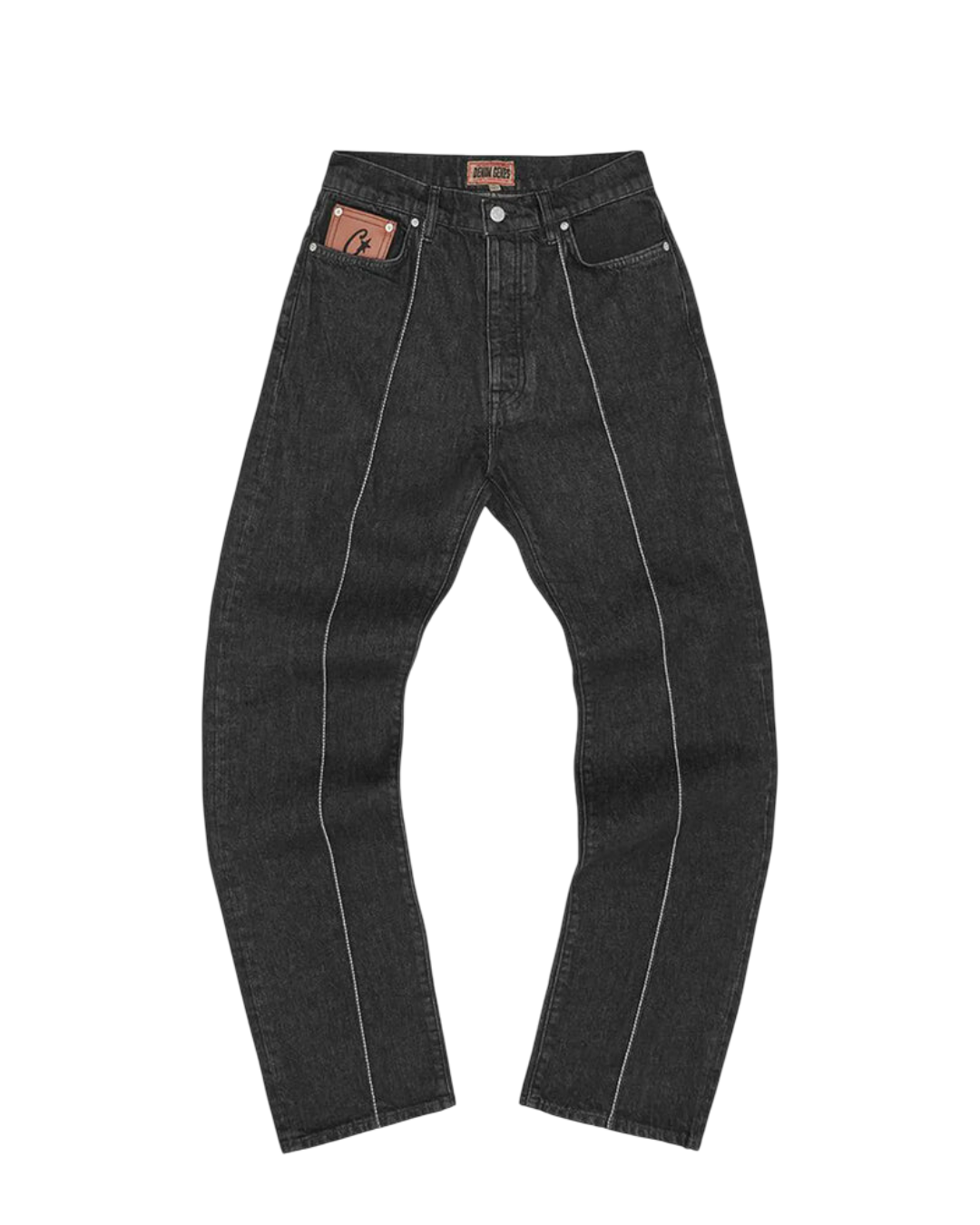 Corteiz C-Star Stitch-Down Jeans 'Triple Black'