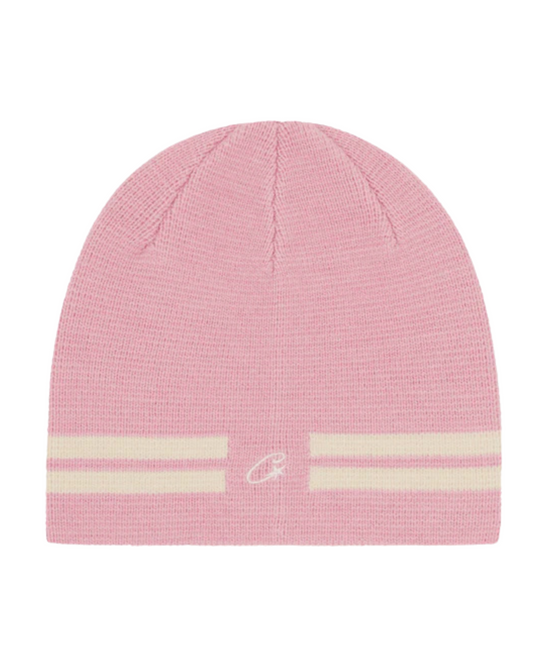 Corteiz VVS Knit Beanie - 'Pink/White'