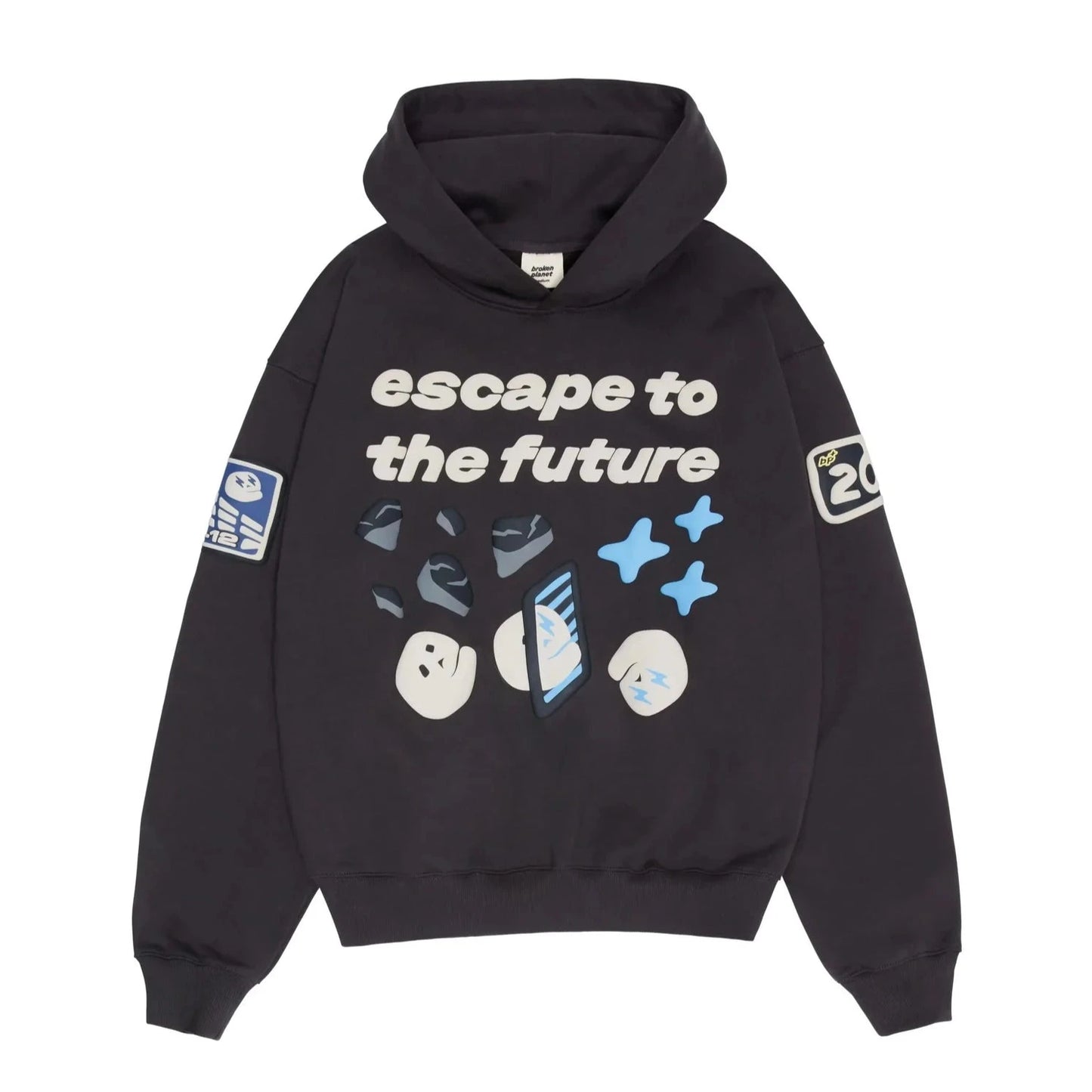 BROKEN PLANET ESCAPE TO THE FUTURE HOODIE BLACK